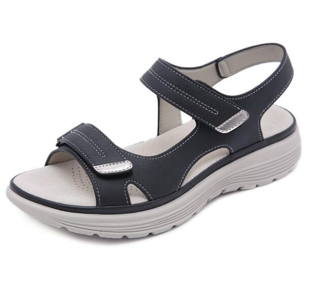 Sominic Orthopedic Wedge Sandals For Women Comfortable Breathable Velcro Strap Summer Beach