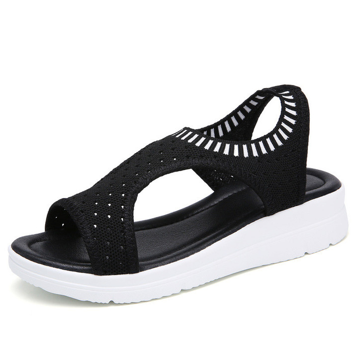 Sominic Women Orthopedic Sandals Comfortable Breathable Wedge For Summer Casual Design