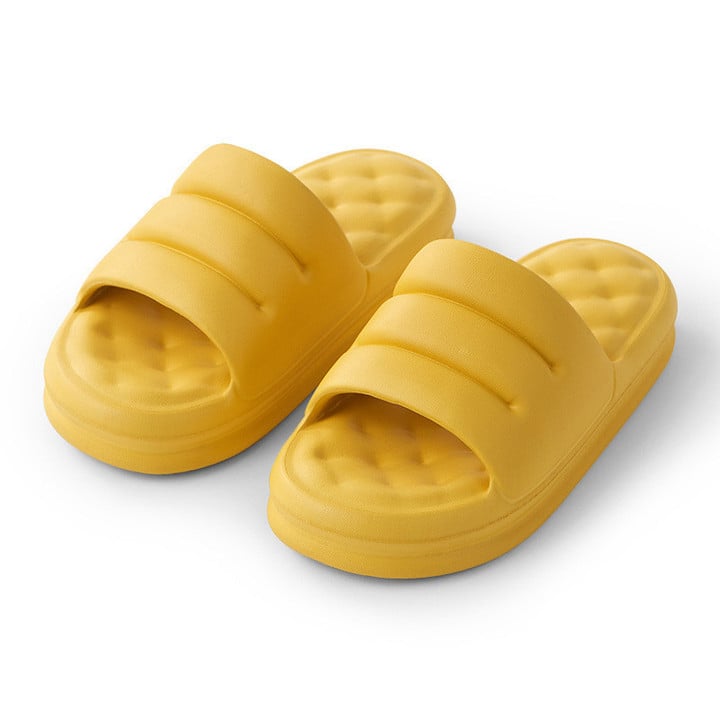 Sominic Women Summer 2022 Slippers Thick Soft EVA Elastic Anti-odor Waterproof Cute Indoor Footwear
