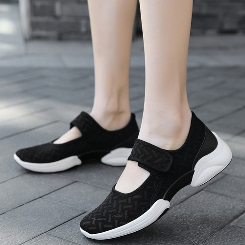 Sominic Women Orthopedic Shoes Mesh Upper Cross-tie Flat Soft Sole Breathable Lightweight Elastic Structure Trendy Spring Summer 2022 Leisure