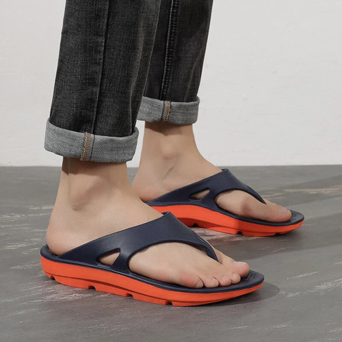 Sominic Men Orthopedic Flip-Flop Anti-odor High Quality Rubber Non-Slip Beach Sandals Leisure