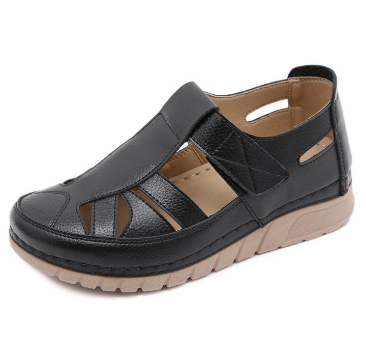 Sominic Orthopedic Comfortable Velcro Sandals For Women Summer Breathable Hollow Out