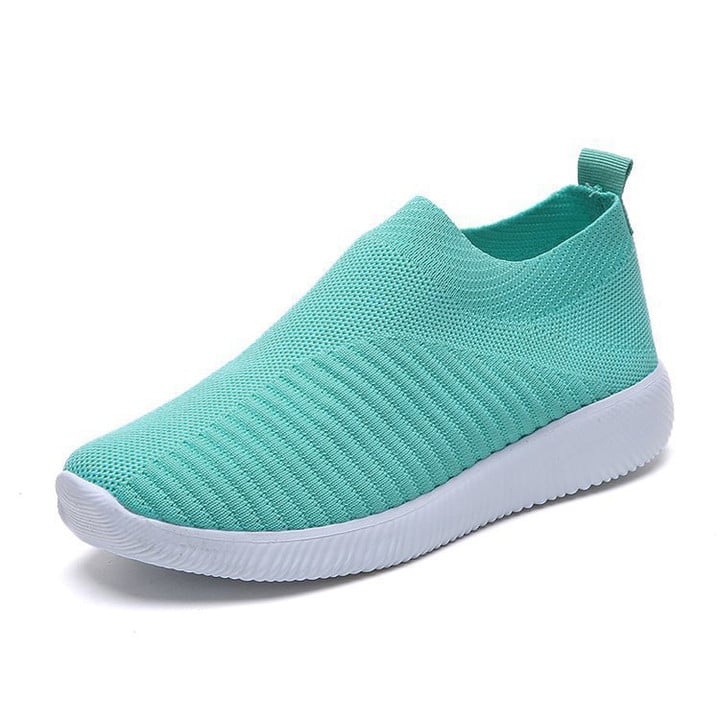 Sominic Women Orthopedic Knitting Mesh Soft Sole Slip-on Anti-slip Airy Sporty Trendy 2022 Leisure Shoes