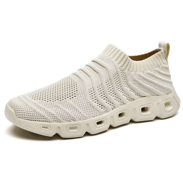 SOMINIC Men Sneakers Orthopedic Geometric Pattern Mesh Airy Anti-odor Stylish Casual Shoes