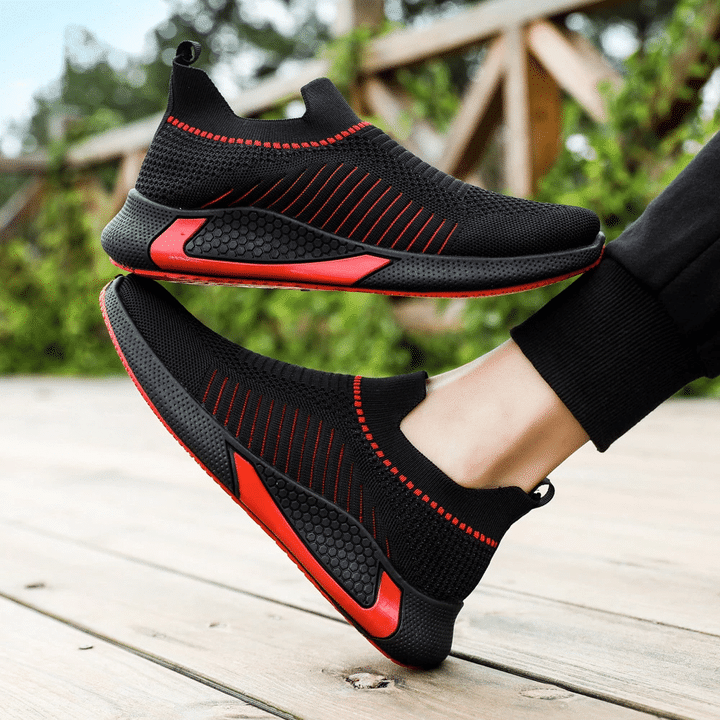 SOMINIC Men Orthopedic Sneakers Mesh Slip-on Anti-skid Breathable Tennis Running Shoes