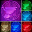 Hockey St Louis Blues 100 LED LAMP - 7 Colors Change Touch Base