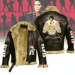 ELPR 200 Elvis Presley Men Leather Jacket Coat Bomber