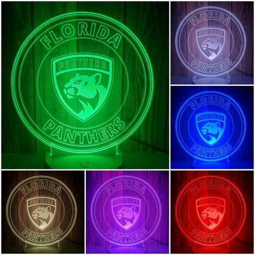Hockey Florida Panthers 100 LED LAMP - 7 Colors Change Touch Base