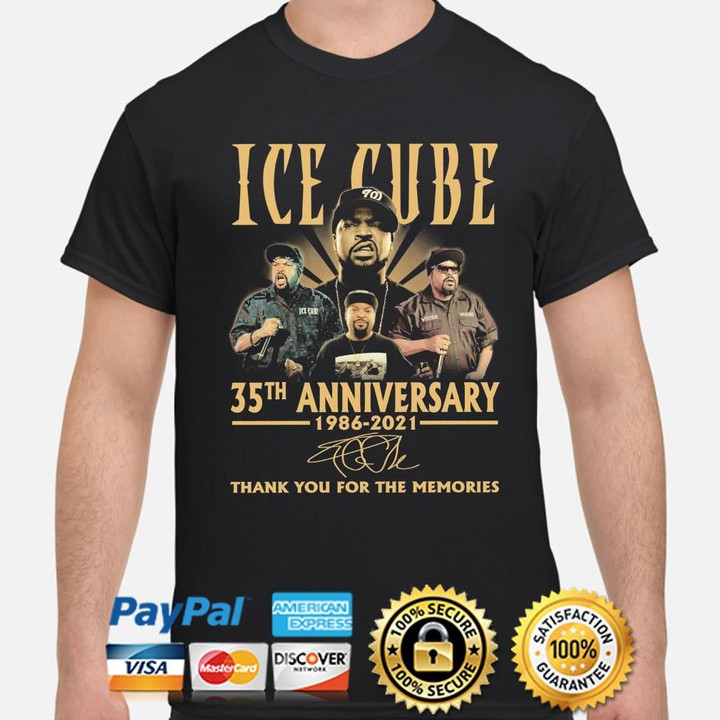 CUBE 000 - Ice Cube 35th Anniversary 1986 2021 thank you for the memories signature shirt