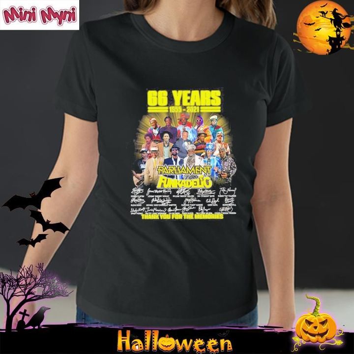 PARL 66 - Official 66 Years 1955 2021 Parliament Funkadelic Signatures Thank You For The Memories T-Shirt