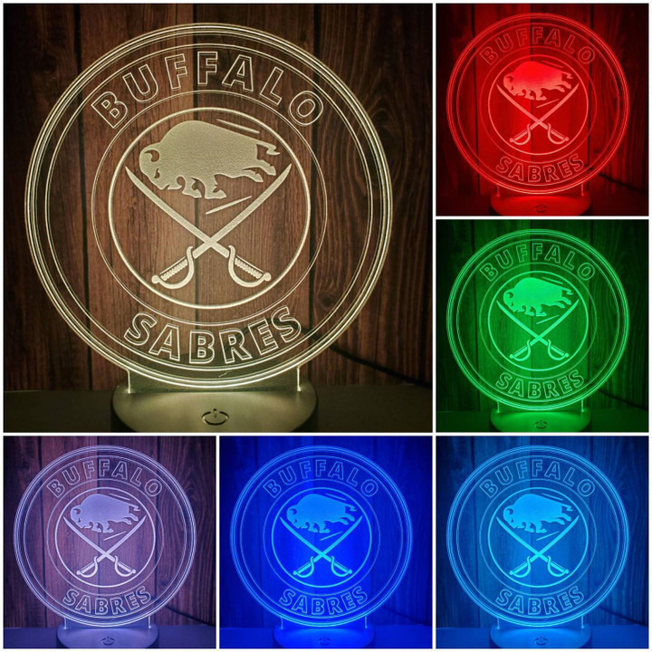 Hockey Buffalo Sabres 100 LED LAMP - 7 Colors Change Touch Base