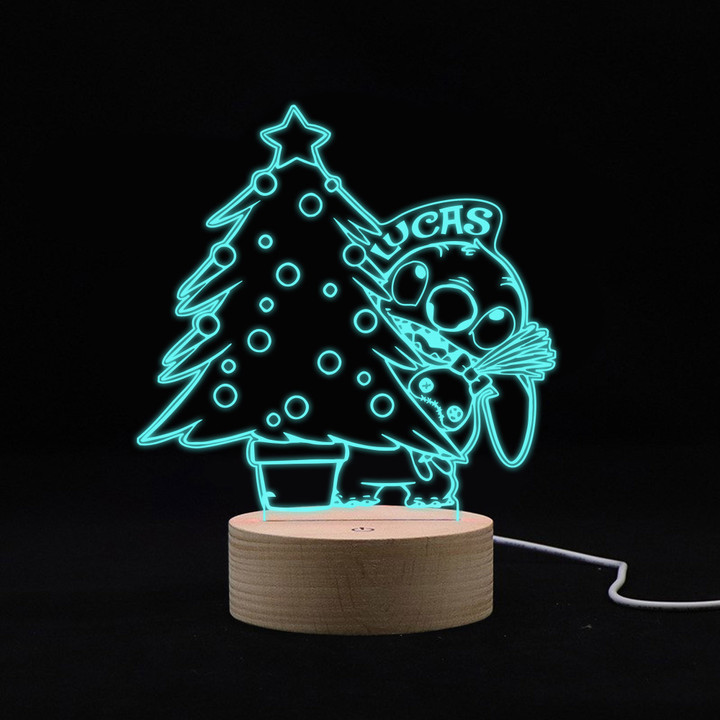 LIST 1000 CHRISTMAS LED LAMP - Lilo & Stitch 7 Colors Change Touch Base