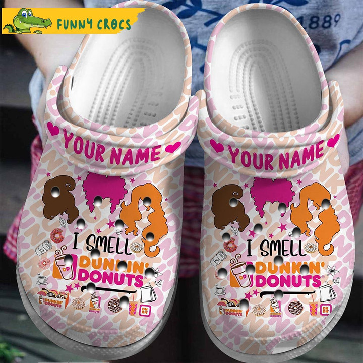 HOPO 2400 Personalized I Smell Dunkin Donuts Hocus Pocus Crocs Slippers