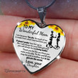 Topnicegifts Daughter Necklace - Heart Necklace To My Wonderful Mom I Am Because You Are Jewelry