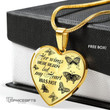 Topnicegifts Daughter Necklace - Heart Necklace To My Daughter Her Wings Were Ready But My Heart Butterflies