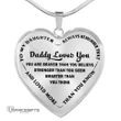 Topnicegifts Daughter Necklace - Heart Necklace Daddy Loves You You Are Braver Than Believe Stronger Than You