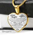 Topnicegifts Daughter Necklace - Heart Necklace To My Grand Daughter Don't Let Today's Troubles Bring You Down