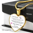 Topnicegifts Daughter Necklace - Heart Necklace To My Mommy Thank You For All The Love Kisses Cuddles