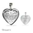 Topnicegifts Daughter Necklace - Heart Necklace To My Daughter If They Whisher To You You Can't Withstand The Storm