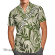Topnicegifts Vintage green leave AOP Hawaii Beach Shirt