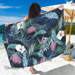 Topnicegifts Beautiful stylish dark tropical flower AOP Hawaii Beach Sarong