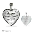 Topnicegifts Daughter Necklace - Heart Necklace To My Daughter Mother And Daughters Never Truly Part Maybe In Distance