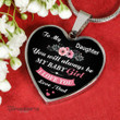 Topnicegifts Daughter Necklace - Heart Necklace To My Daughter You Will Always Be My Baby Girl I Love You