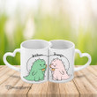 Topnicegifts Dinosaur Couple Mug