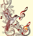 Topnicegifts Bird Music Bedding Set