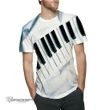 Topnicegifts 3D Print Piano T-shirt