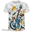 Topnicegifts Rock Guitar Print T-shirt
