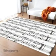 Topnicegifts Music Notes Pattern Area Rug