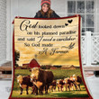 Topnicegifts Ooh-Gift™ Blanket -  Farmer - God Made A Farmer