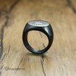 Topnicegifts Stainless Steel Viking Rune Signet Ring for Men Black Male