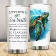 Topnicegifts Advice from a Sea Turtle Stainless Steel Tumbler