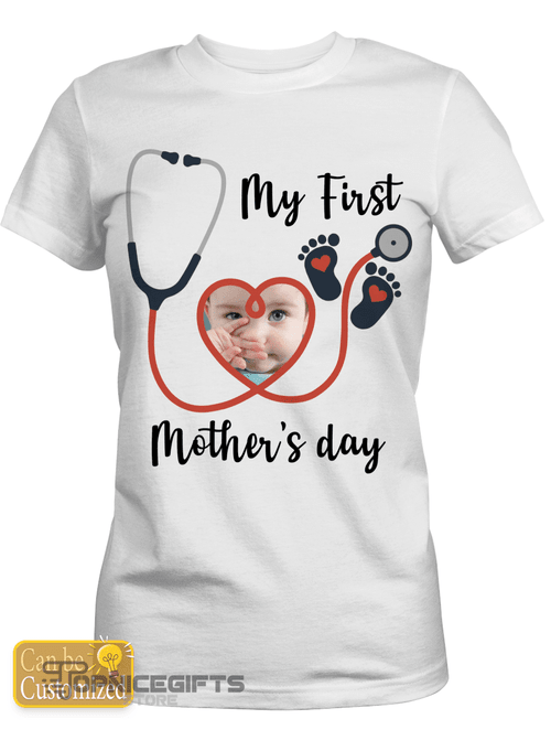 Topnicegifts Custom picture nurse my first mother's day
