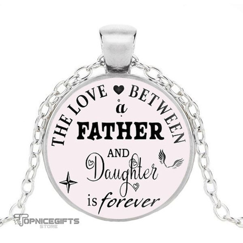 Topnicegifts Daughter Necklace - Circle Necklace To My Daughter  And Father The Love Between Father And Daughter Is Forever