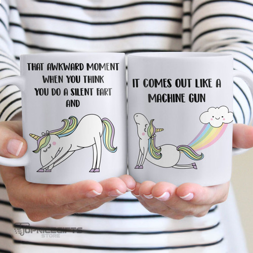 Topnicegifts Unicorn That awkward moment when you think you do a silent fart and it comes out like a machine gun