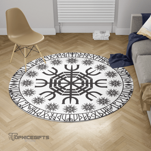 Topnicegifts Viking Symbol Round Carpet
