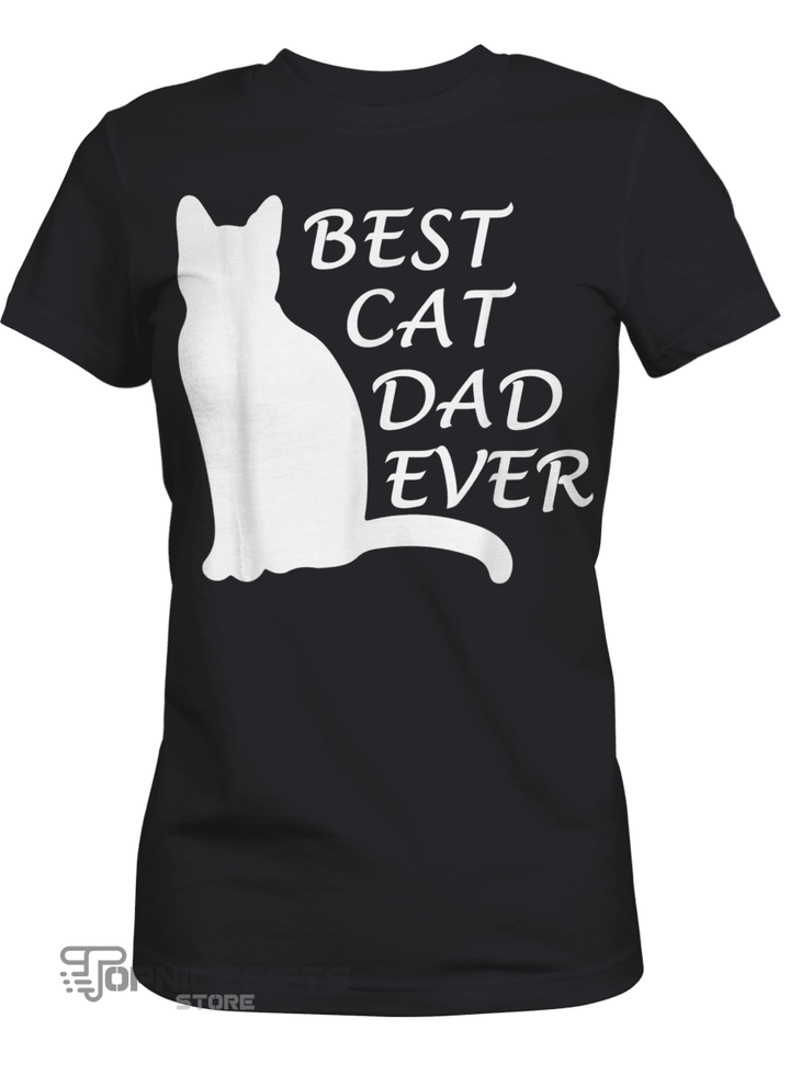 Topnicegifts Best Cat Dad Ever T-Shirt