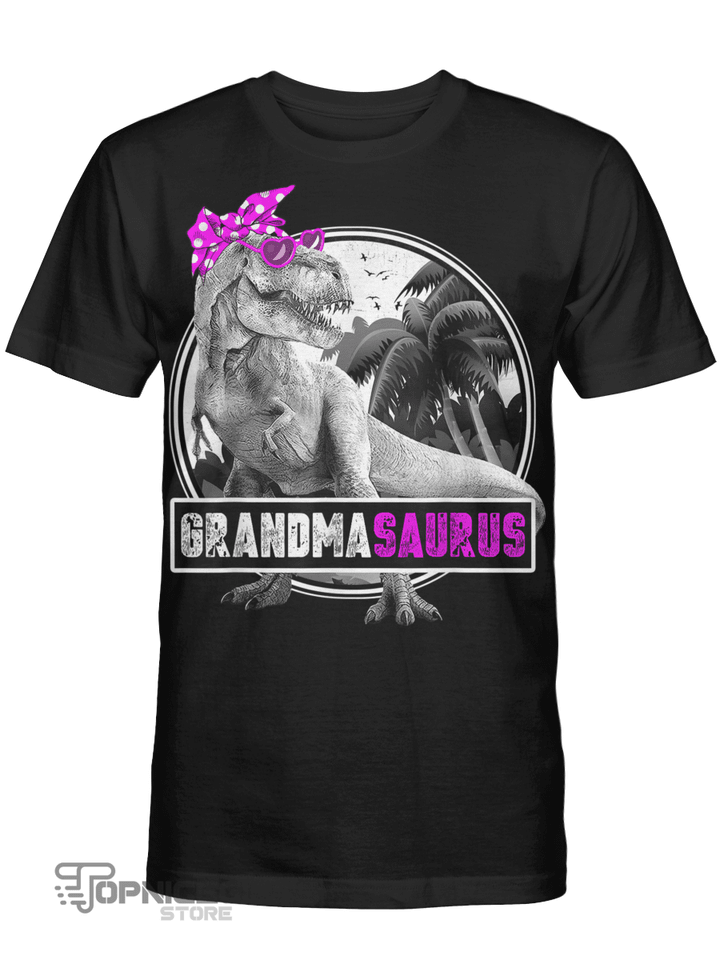 Topnicegifts Grandmasaurus Shirt Funny T-Rex Gift for Grandma Dino T-Shirt