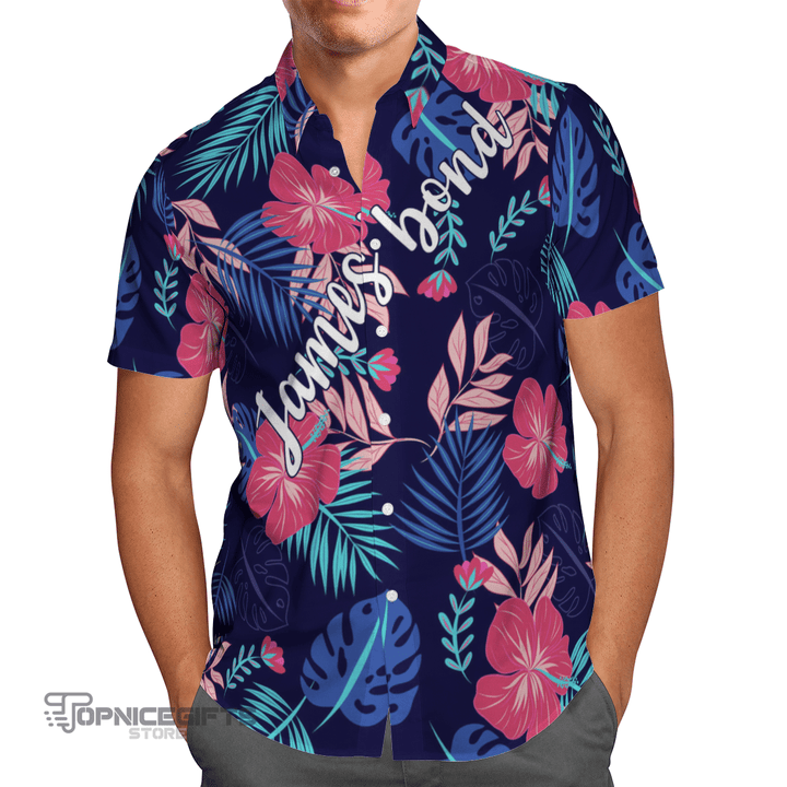 Topnicegifts Beautiful floral ohana vintage leaf Hawaii Beach Shirt
