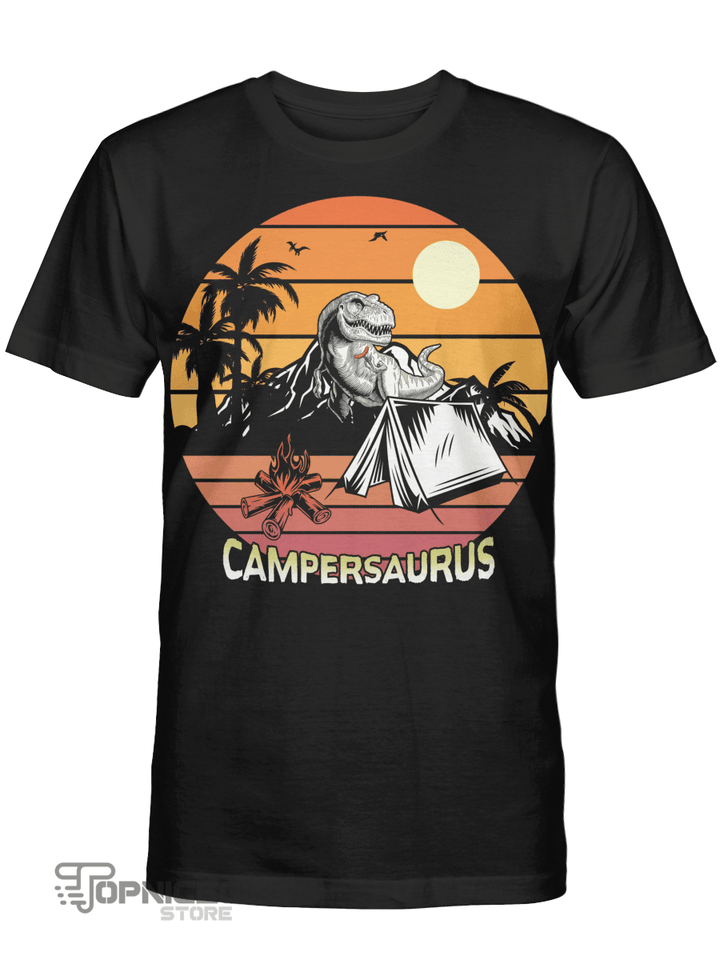 Topnicegifts Campingsaurus t rex shirt