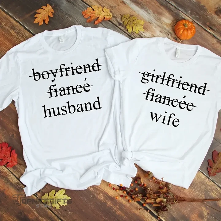 Topnicegifts Husband & Wife White Shirts