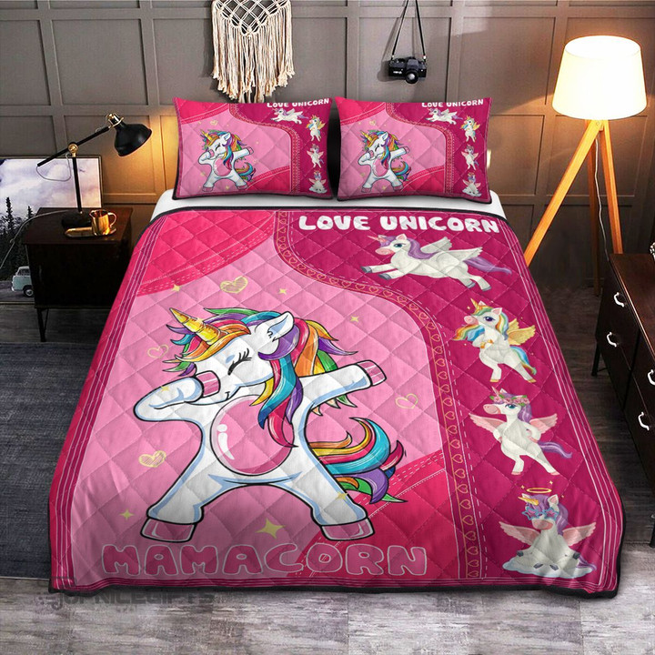 Topnicegifts Unicorn Quilt Bedding Set