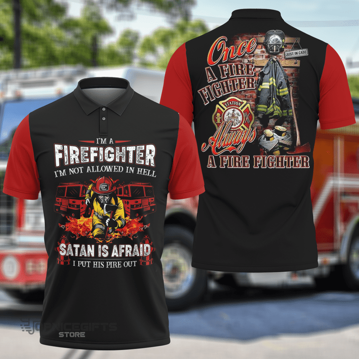Topnicegifts Firefighter Polo Shirt