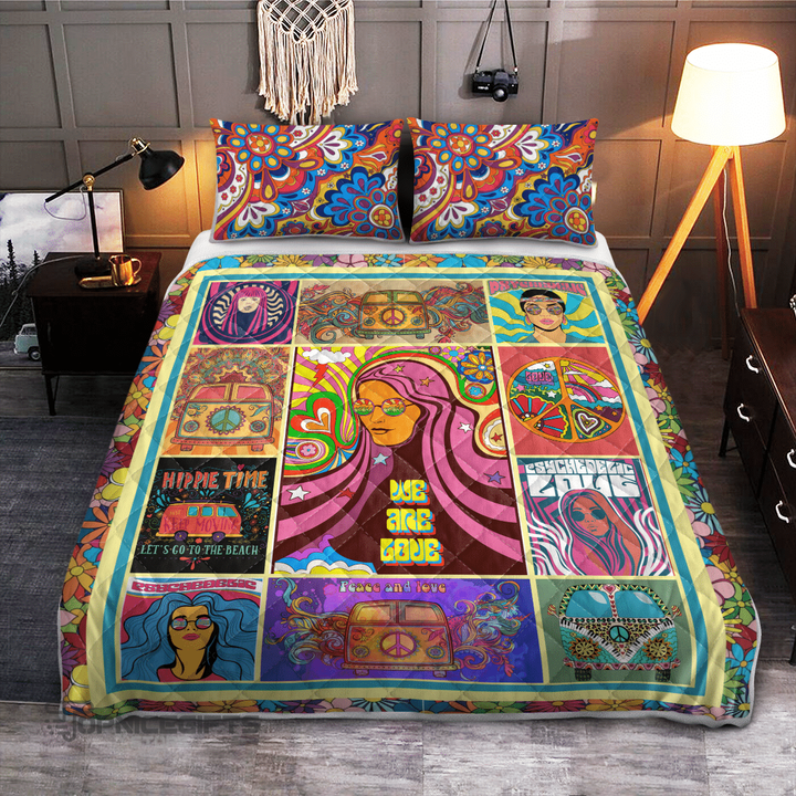 Topnicegifts Hippie Quilt Bedding Set