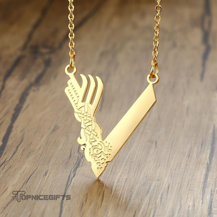 Topnicegifts Viking Amulet Necklace Stainless Steel Men Necklaces Nordic Scandinavian Jewelry