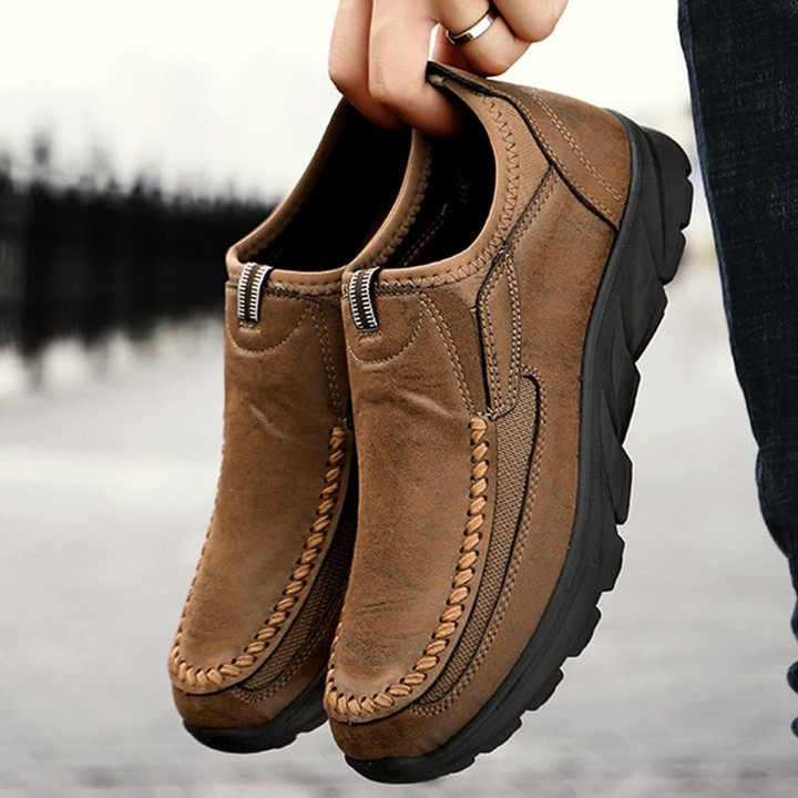 Men Casual Shoes Loafers Sneakers, New Fashion Handmade Retro Leisure Loafers Shoes Zapatos Casuales Hombres Men Shoes