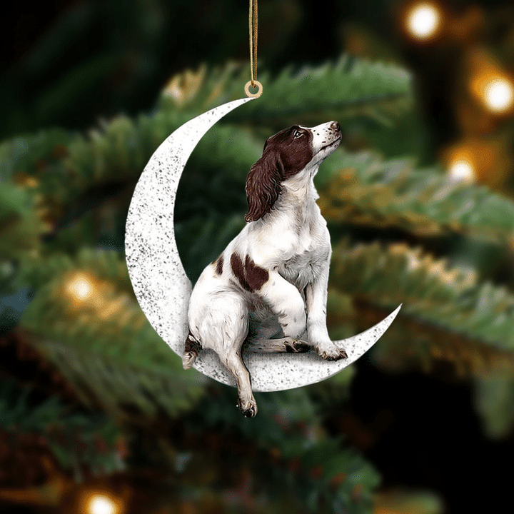 English Springer Spaniel-Sit On The Moon-Two Sided Ornament